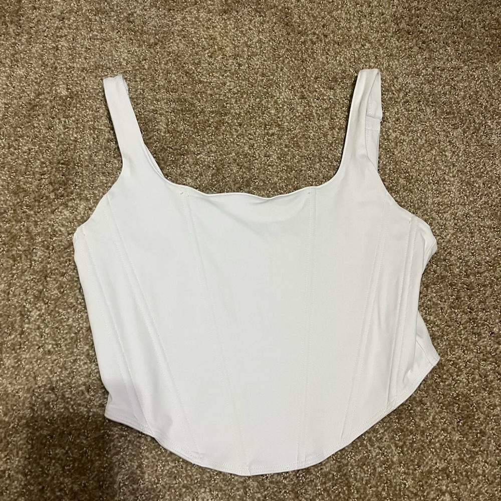 NWOT White Corset Going Out Top